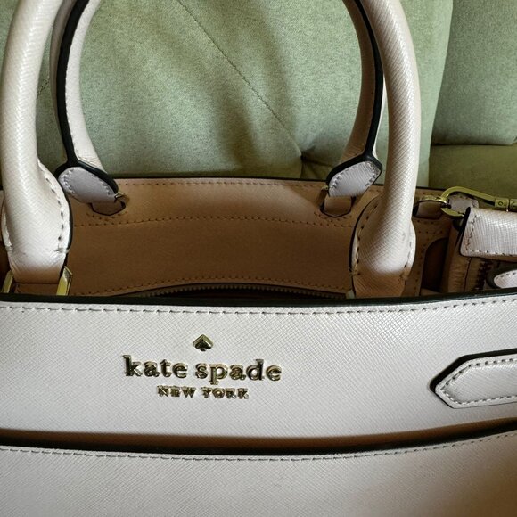 Kate Spade Staci Medium Satchel & Staci Large Slim Bifold Wallet Chalk Pink - Picture 5 of 17